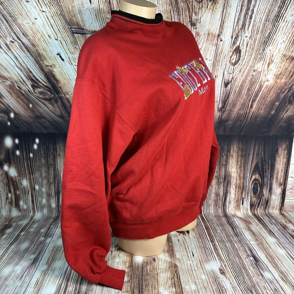 Vintage 90s Sz Large Embroidered FOOTBALL MOM Grandma Sweatshirt Top Made in USA - Picture 3 of 14